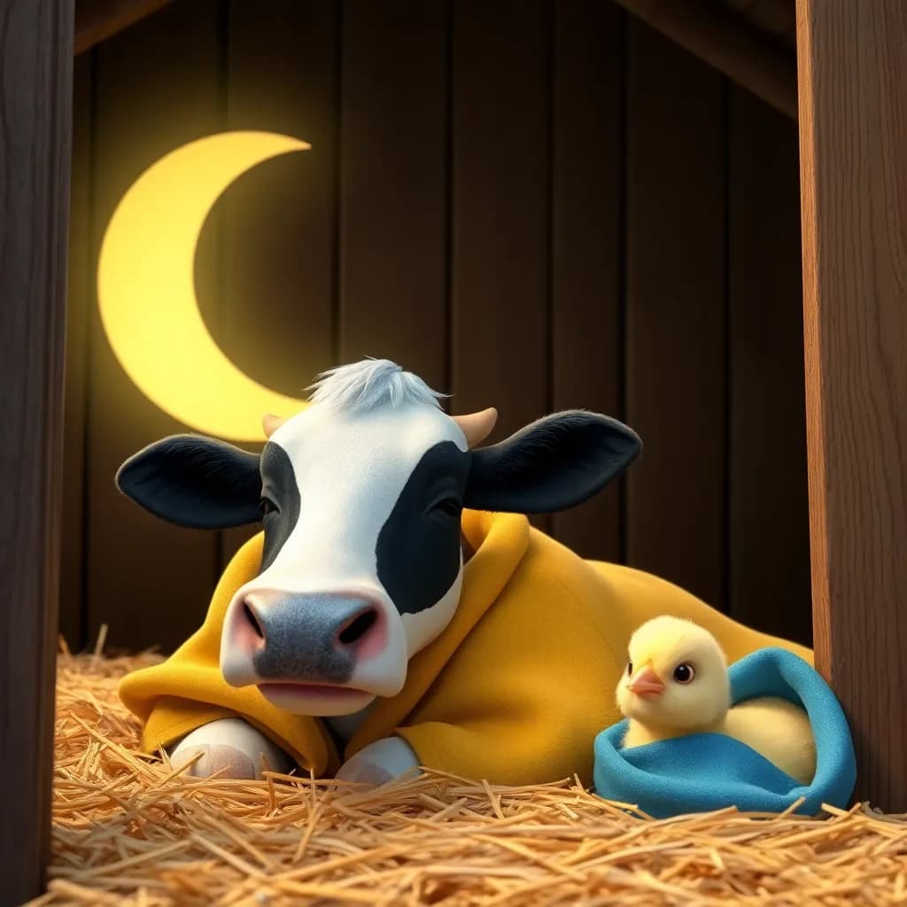 Story illustration for Moonlit Lullabies on Night Night Farm