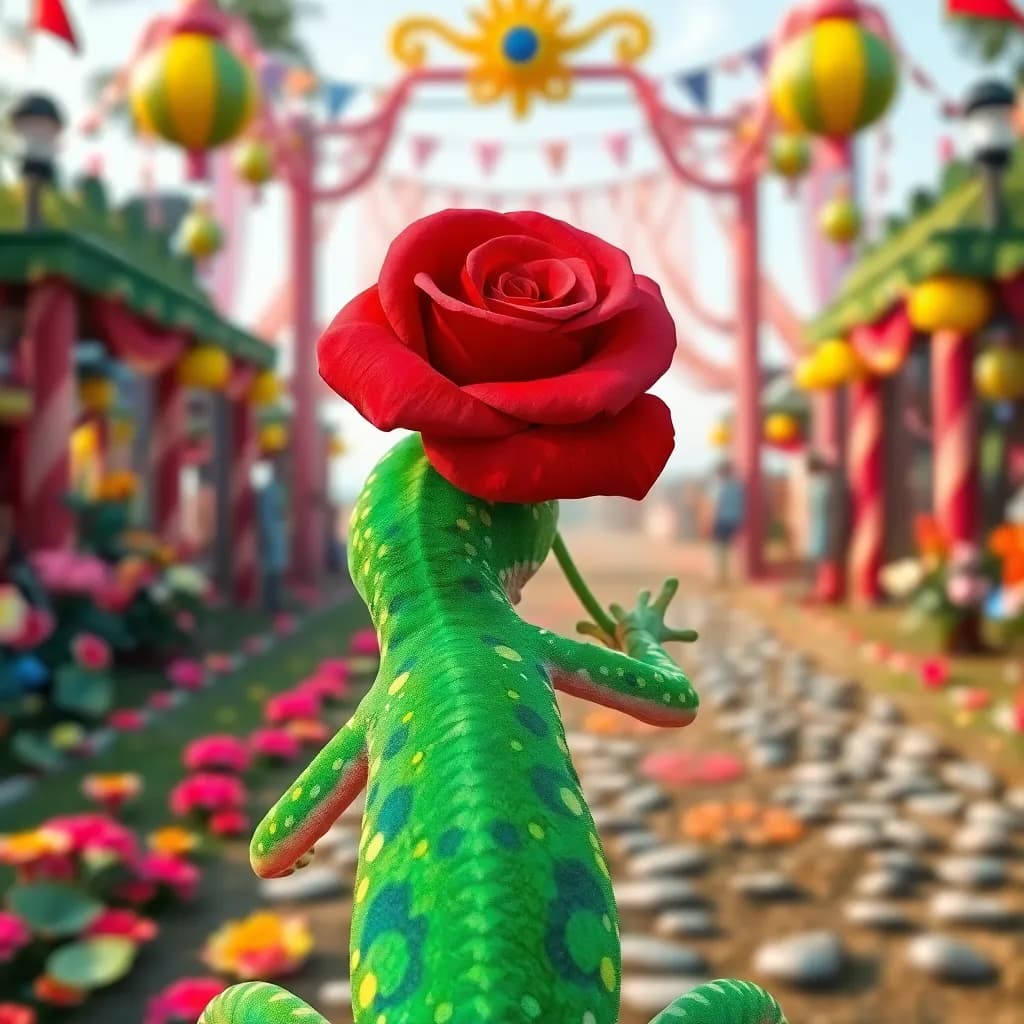 Story illustration for Gordie's Kaleidoscope Journey: A Flower Festival Adventure