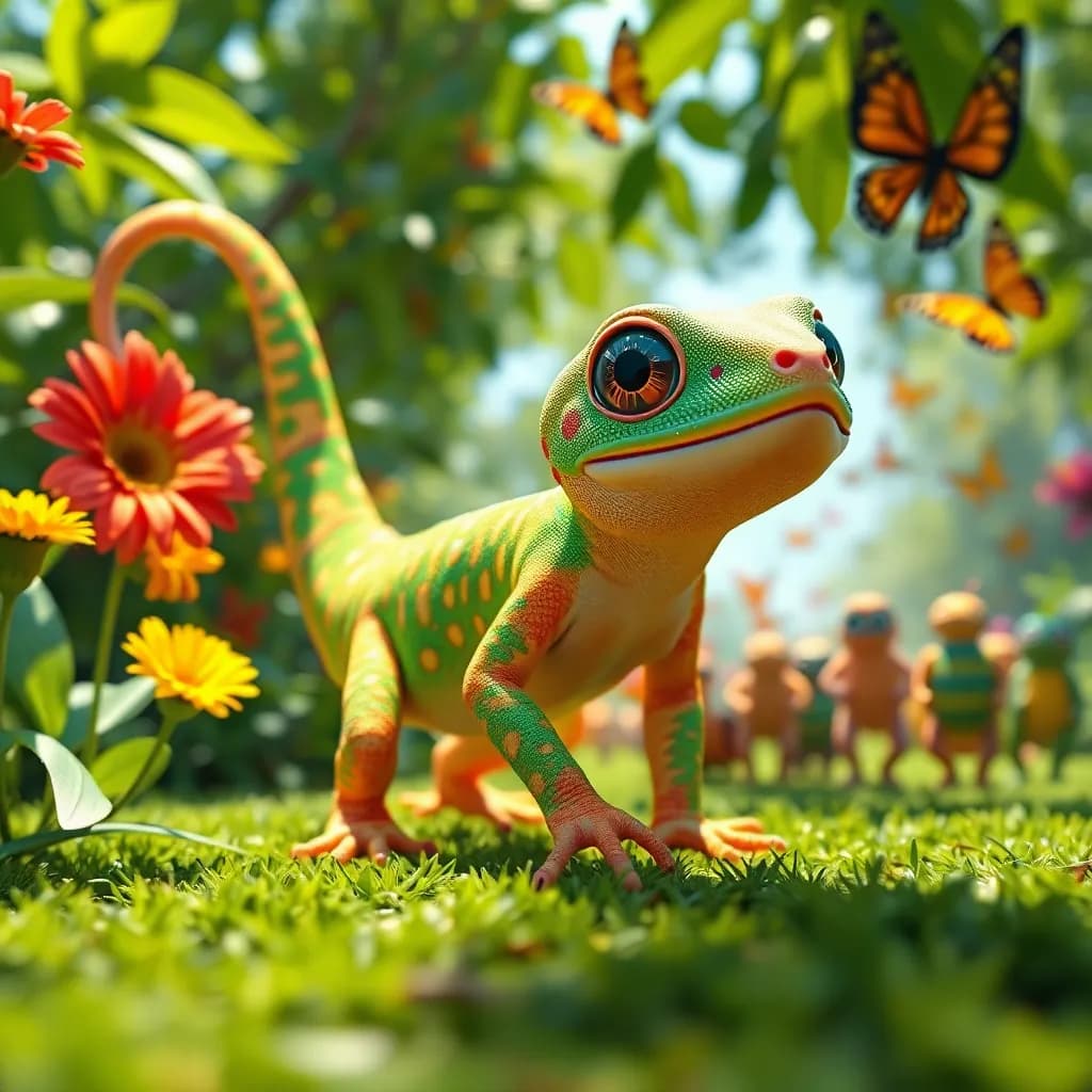 Story illustration for Gordie's Kaleidoscope Journey: A Flower Festival Adventure