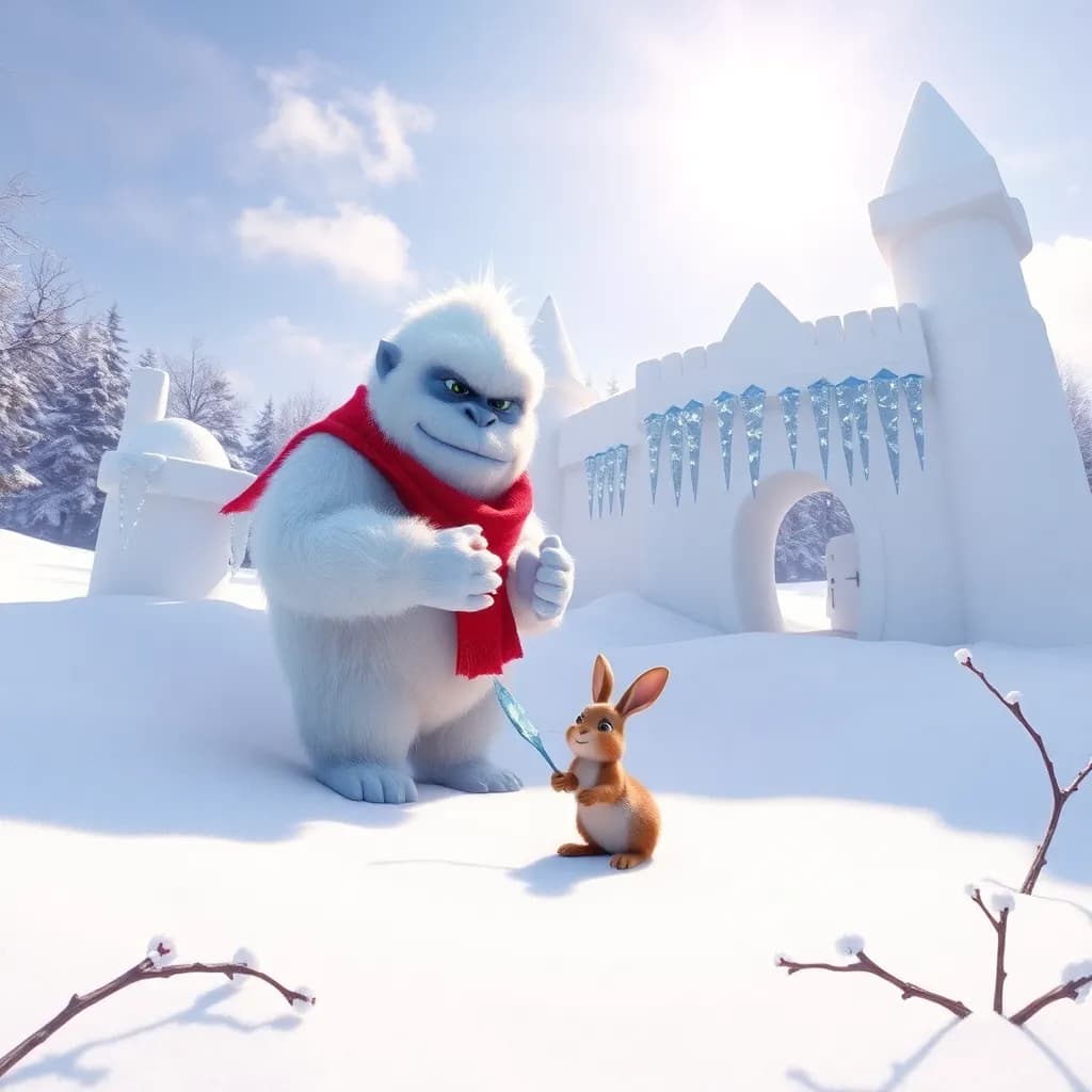 Story illustration for Rumble's Snowy Castle