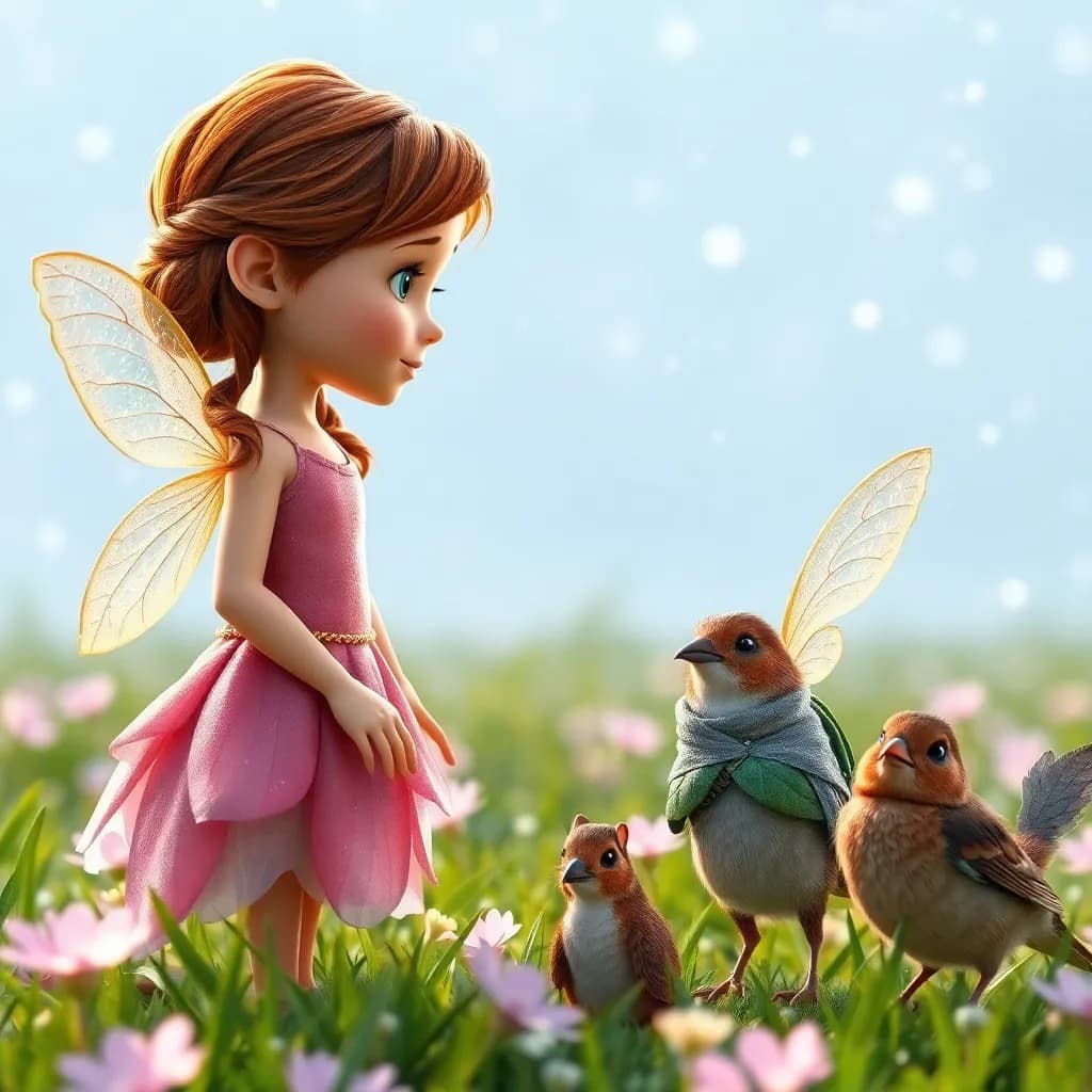 Story illustration for Thumbelina's Tiny Adventures