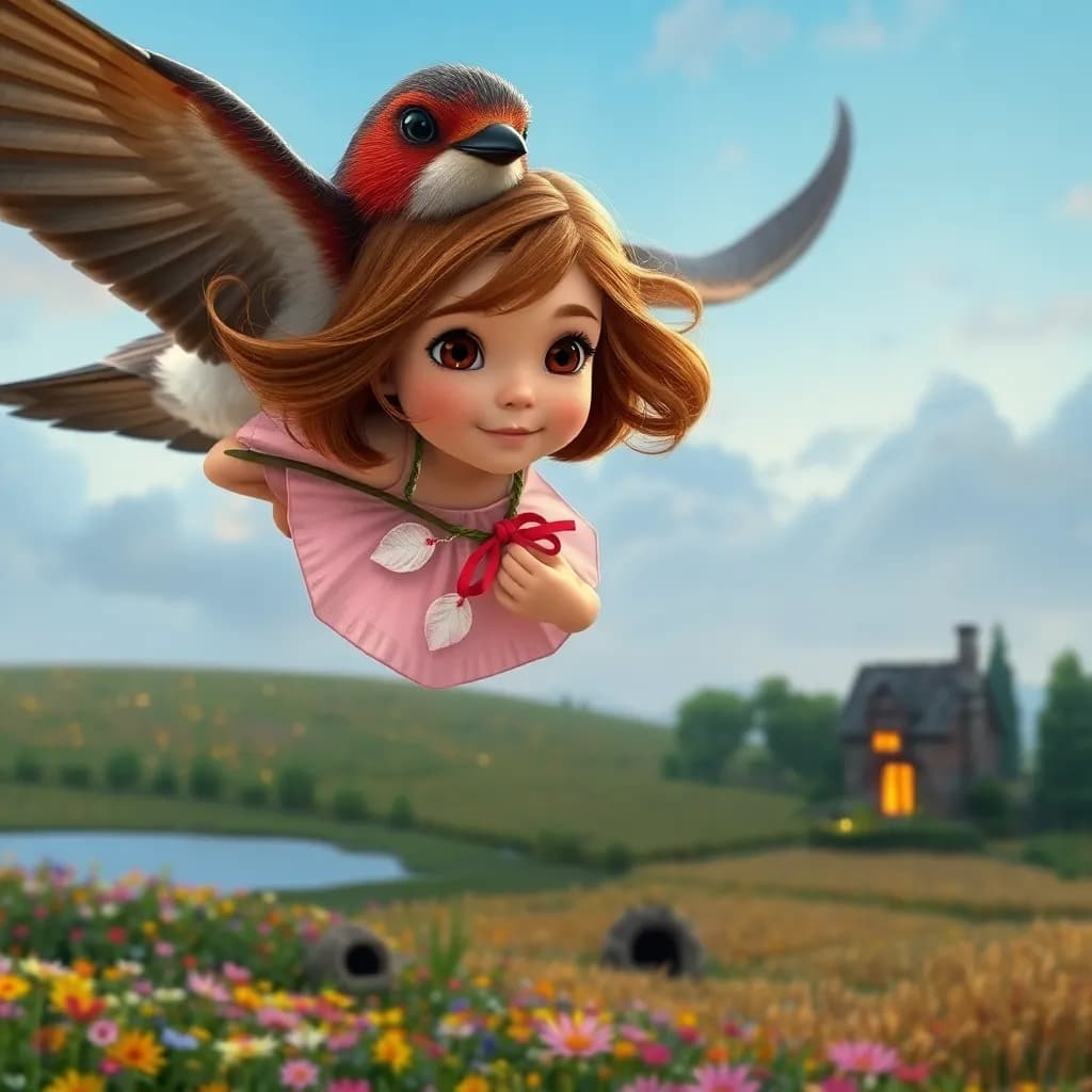 Story illustration for Thumbelina's Tiny Adventures