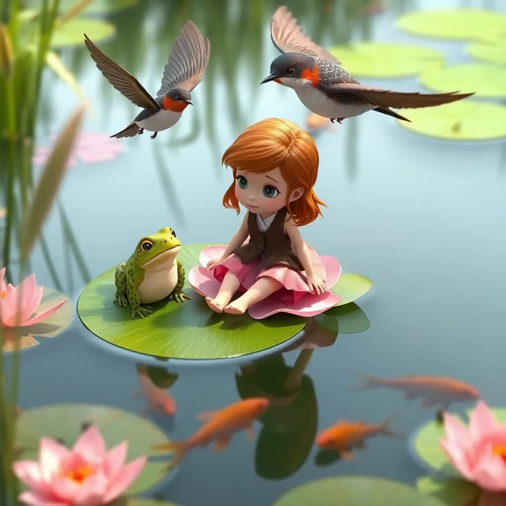 Story illustration for Thumbelina's Tiny Adventures