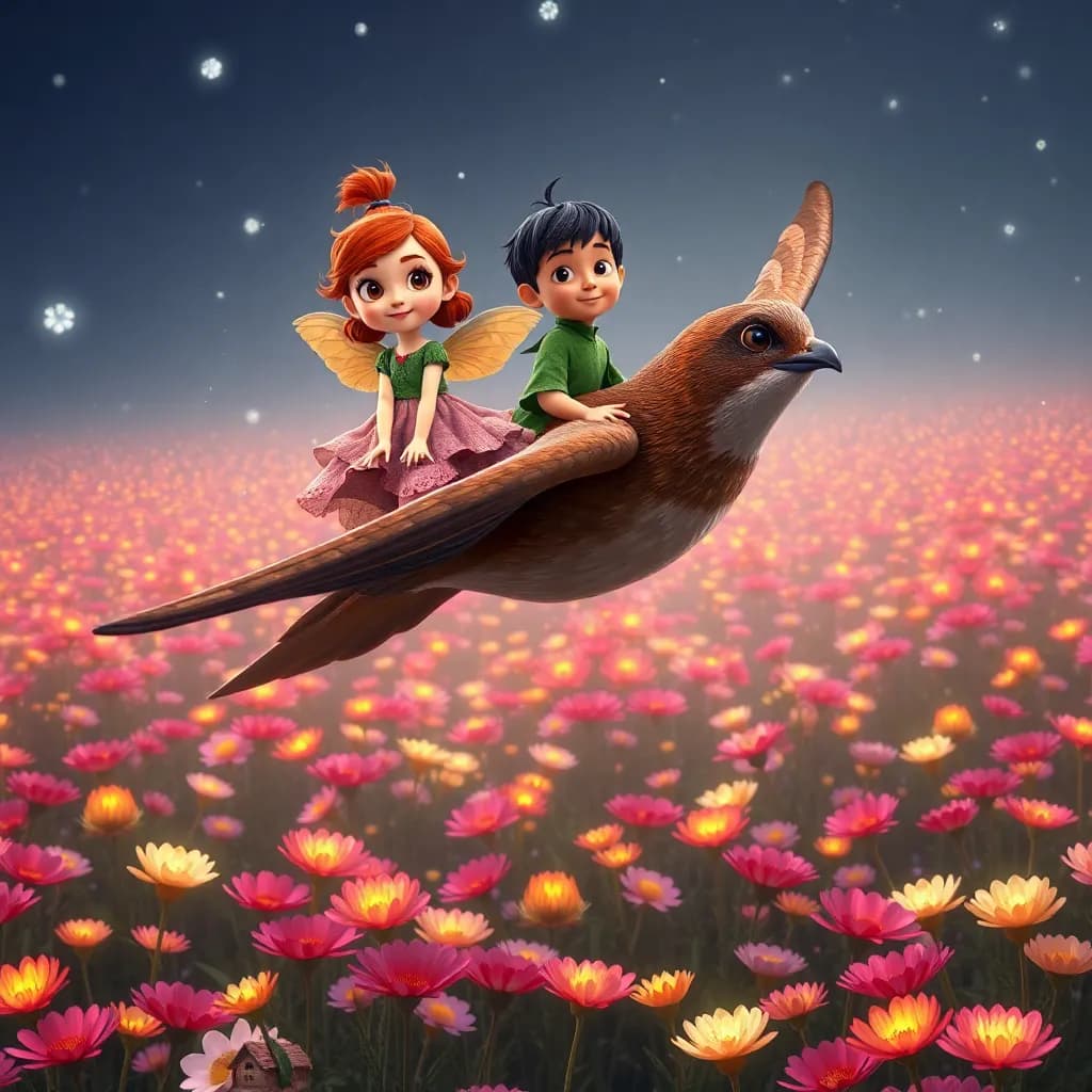 Story illustration for Thumbelina's Tiny Adventures