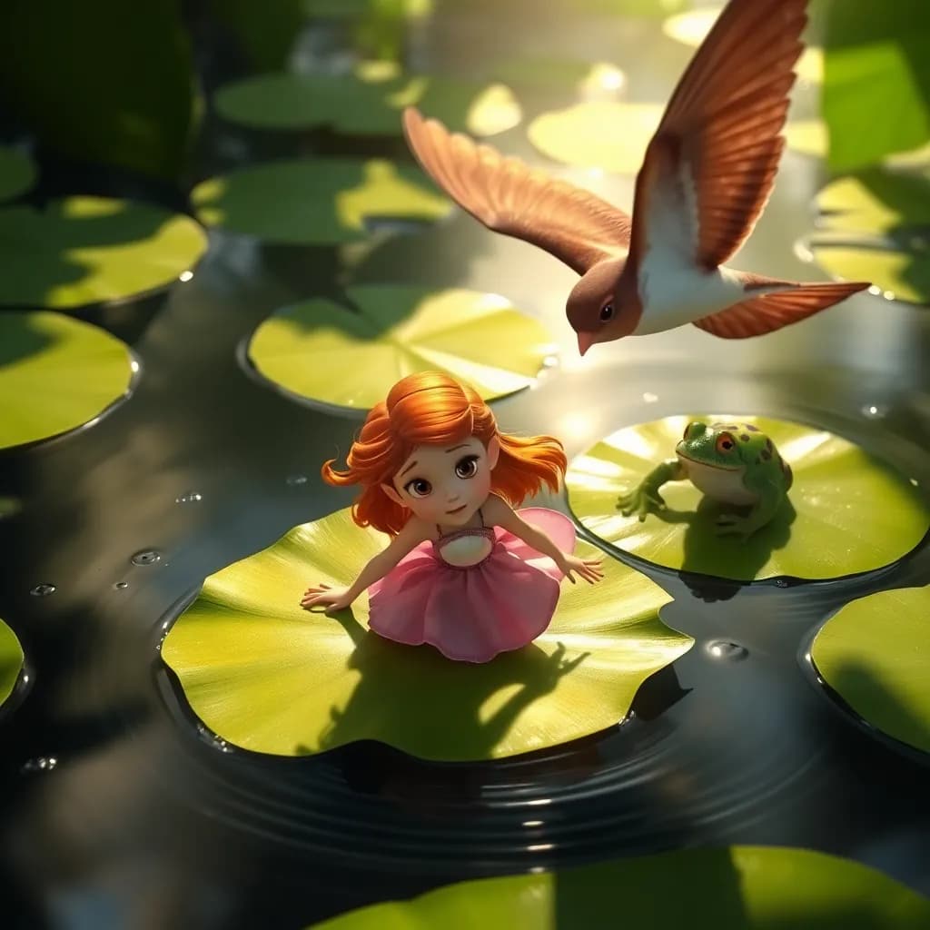 Story illustration for Thumbelina's Tiny Adventures