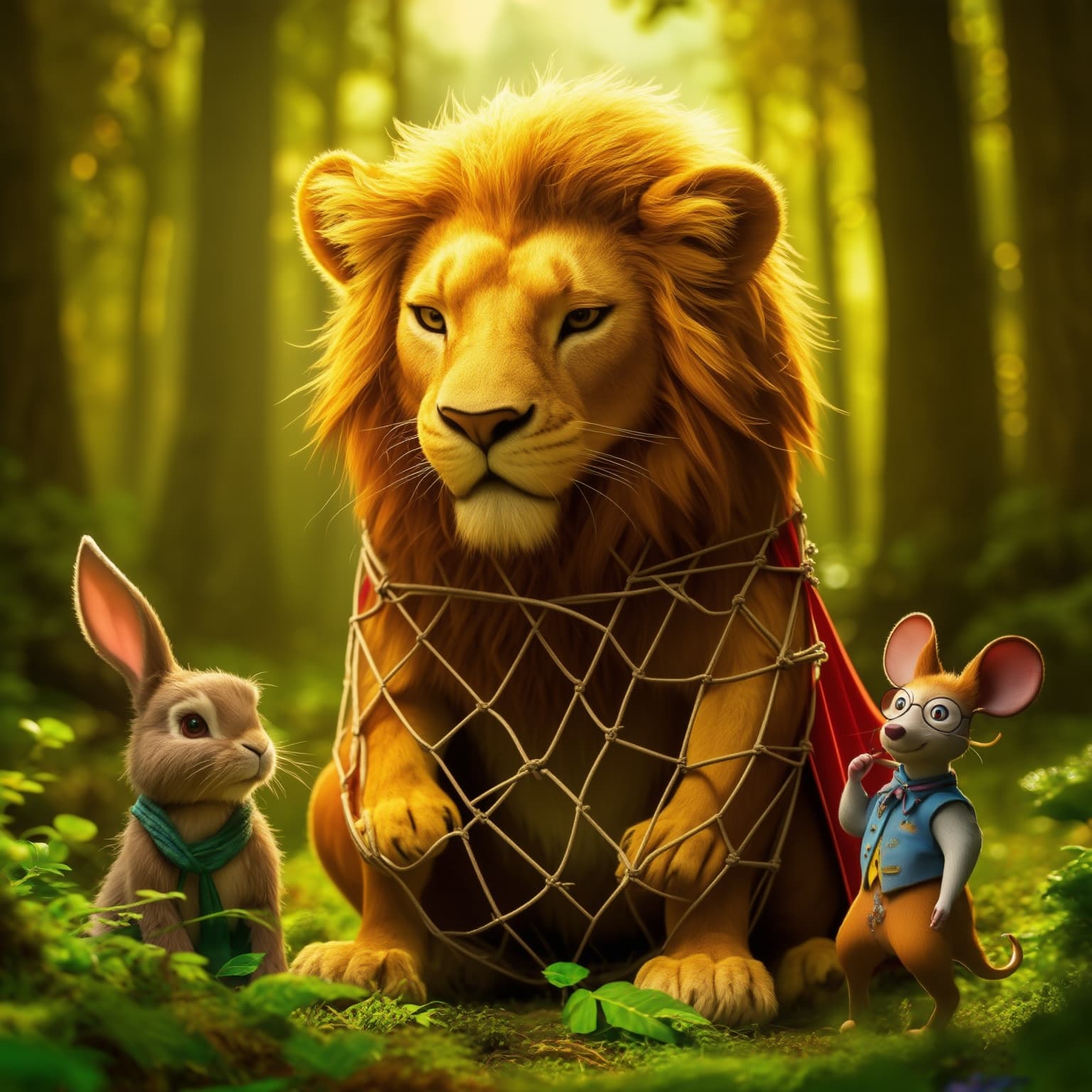 The Lion's Rescue: A Mouse's Valor