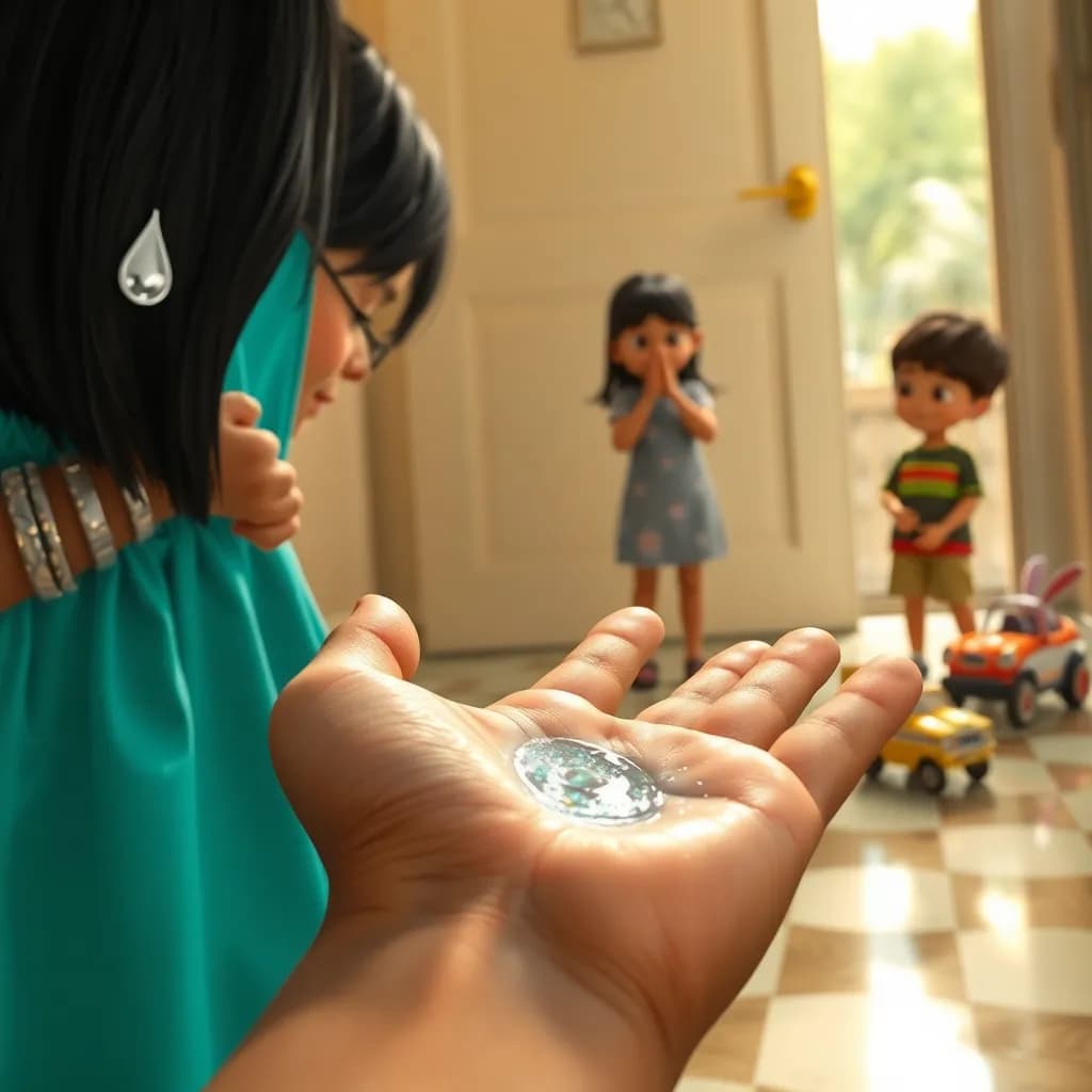 Story illustration for Priya and the Wishing Raindrop