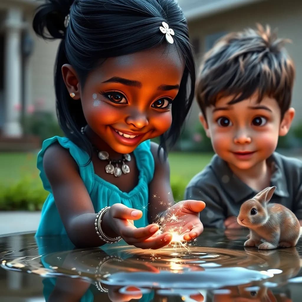 Story illustration for Priya and the Wishing Raindrop