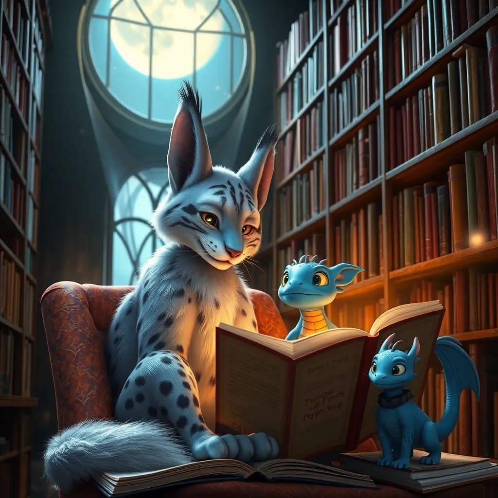 Story illustration for Luna's Enchanted Pursuit: The Tale of the Escaped Story Characters