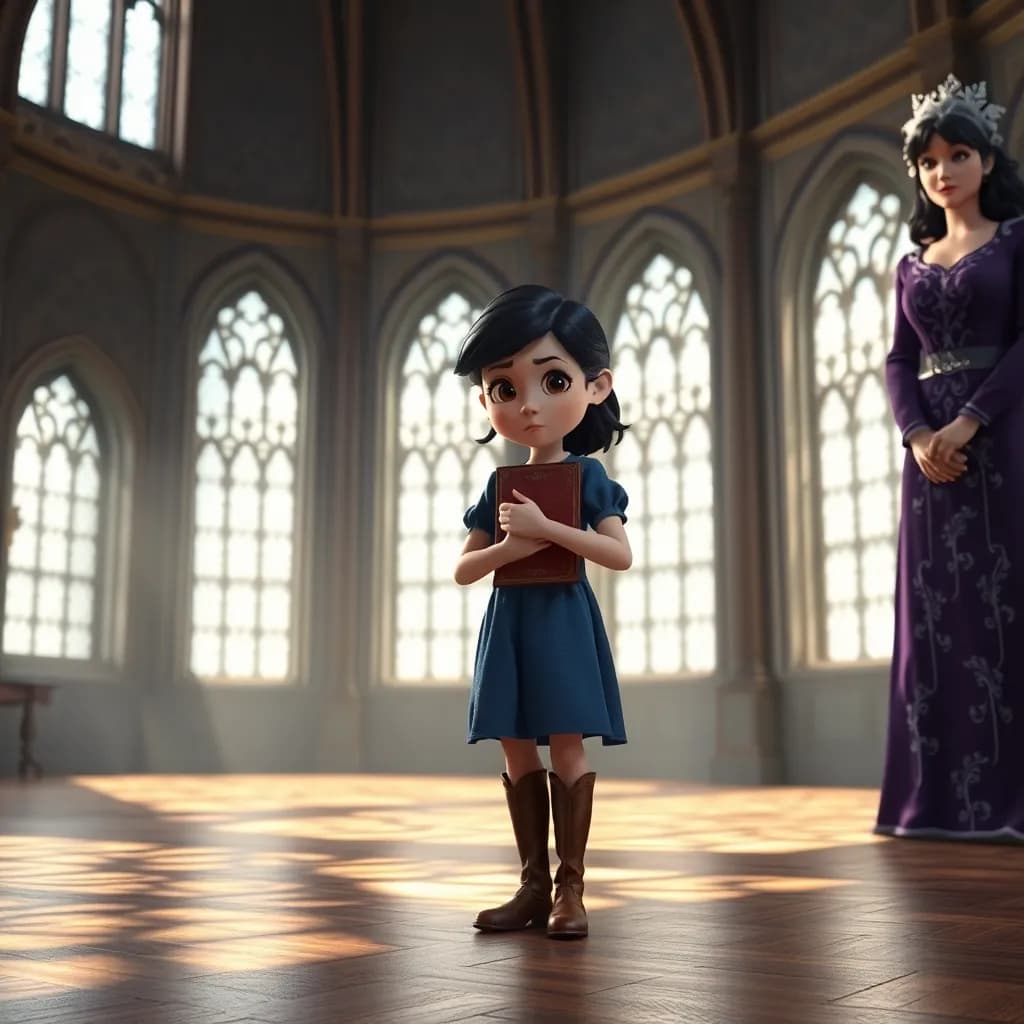 Story illustration for Snow White and the Seven Lanterns