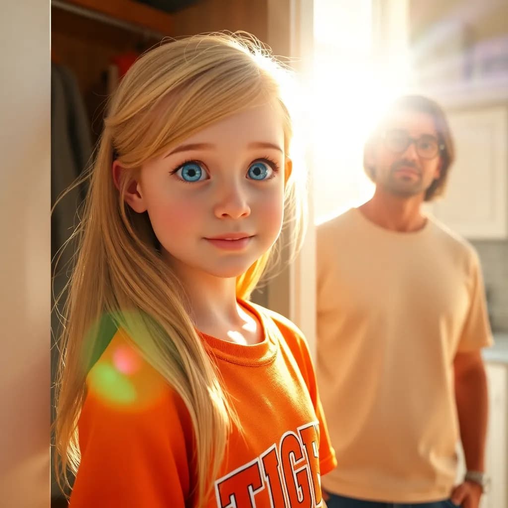 Story illustration for Ava's T-Ball Adventure with Dad