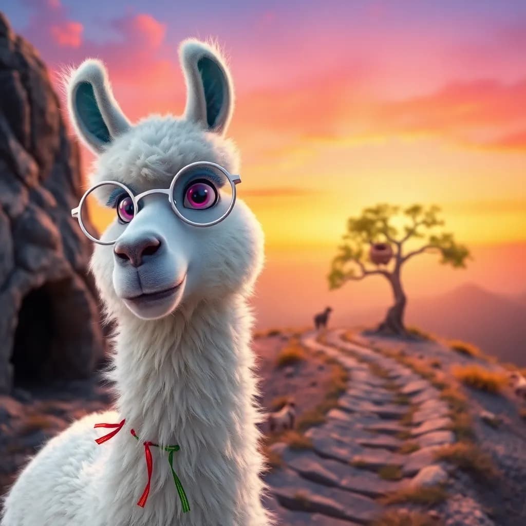 Story illustration for Boppo's Bedtime Adventure: Discovering Sleepy Secrets in the Mountains