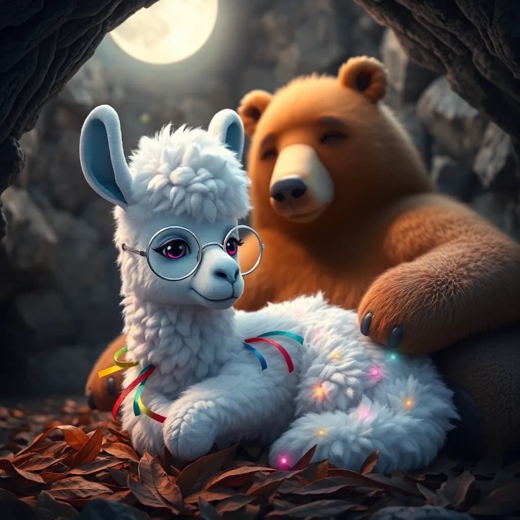 Story illustration for Boppo's Bedtime Adventure: Discovering Sleepy Secrets in the Mountains