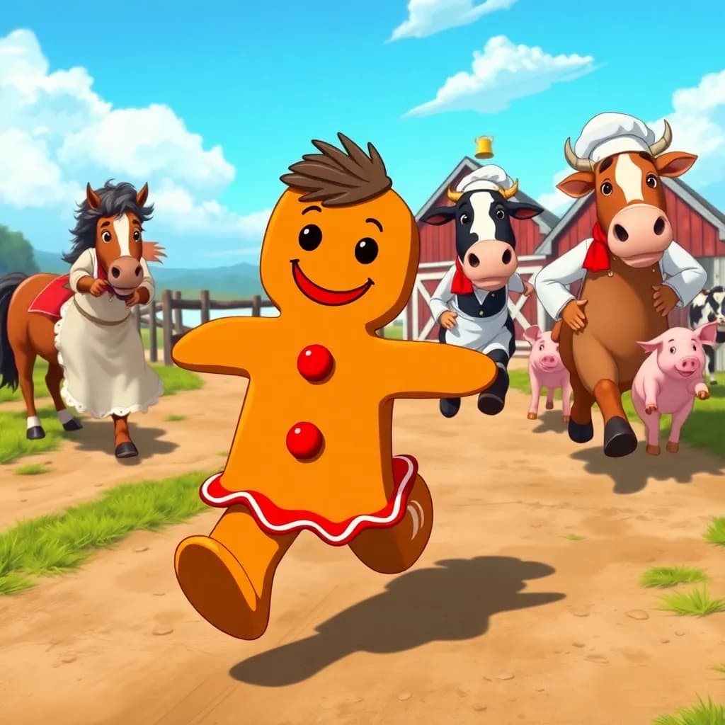 Story illustration for The Great Gingerbread Race