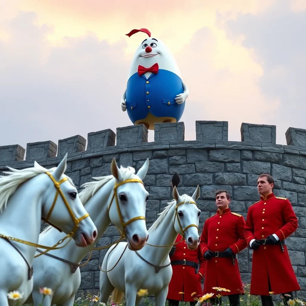 Story illustration for Humpty's Adventure on the Wall