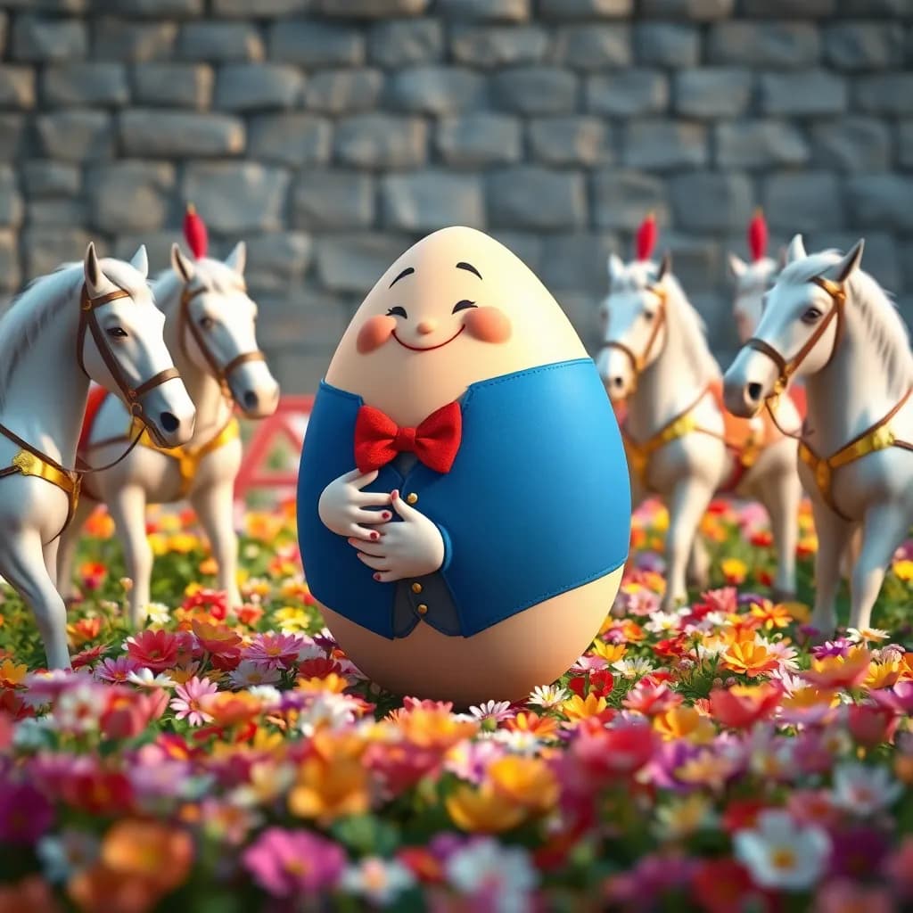 Story illustration for Humpty's Adventure on the Wall