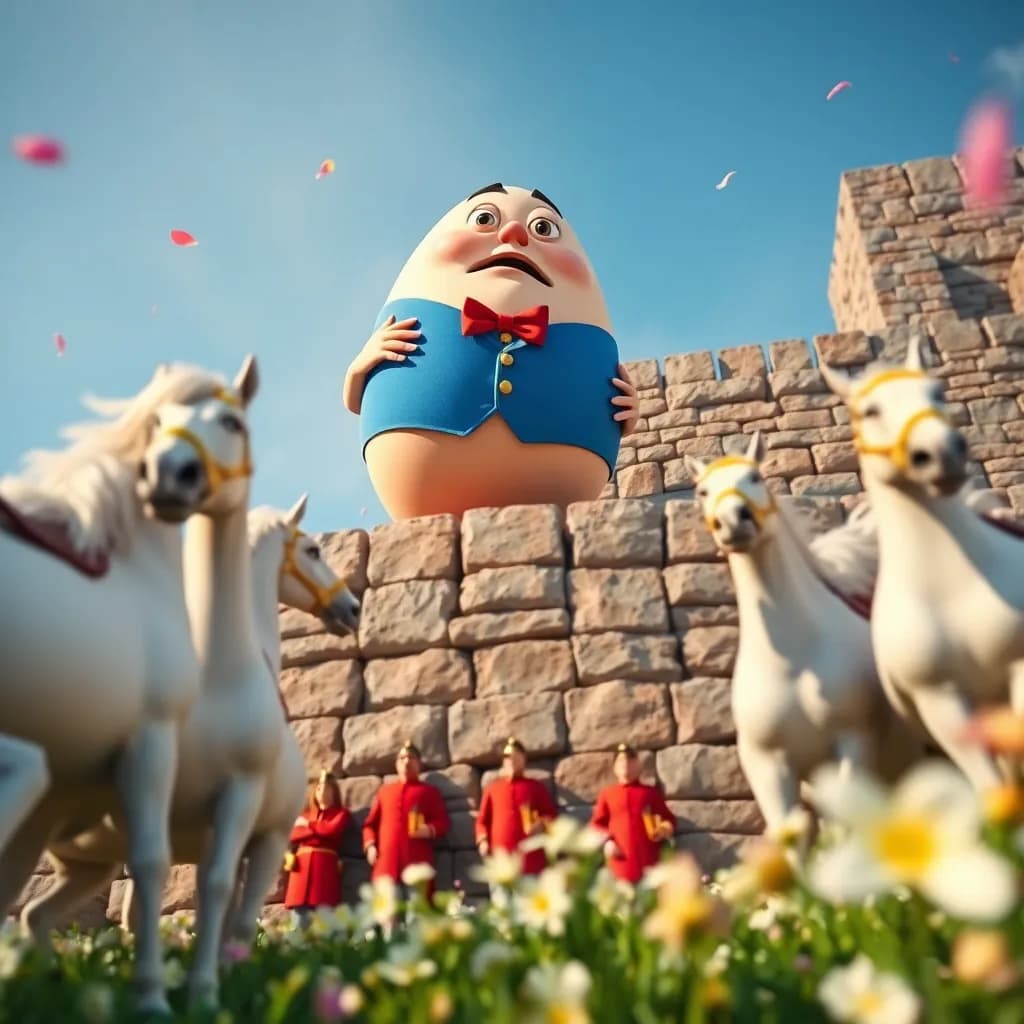 Story illustration for Humpty's Adventure on the Wall