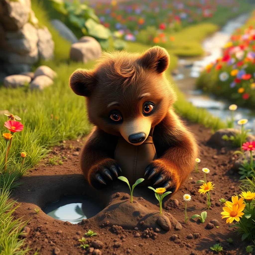 Story illustration for Bruno's Garden Journey