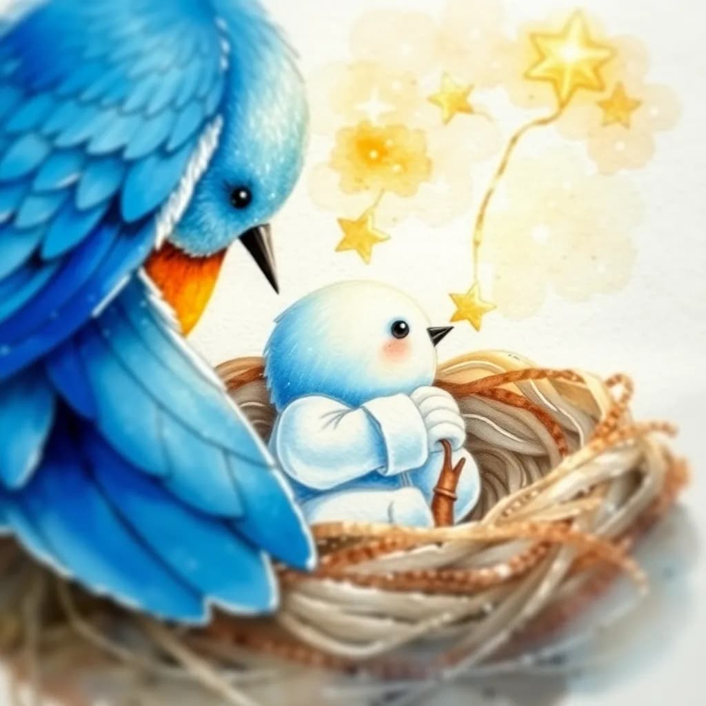 Story illustration for Sweet Dreams, Baby Bird