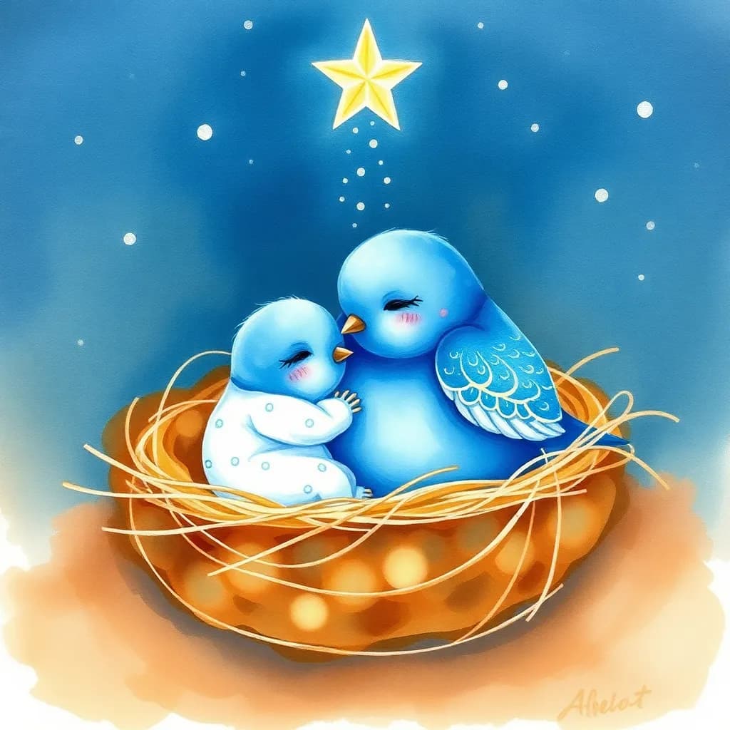 Story illustration for Sweet Dreams, Baby Bird