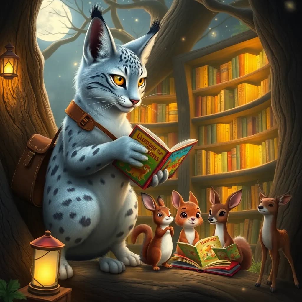 Story illustration for Luna's Enchanted Library