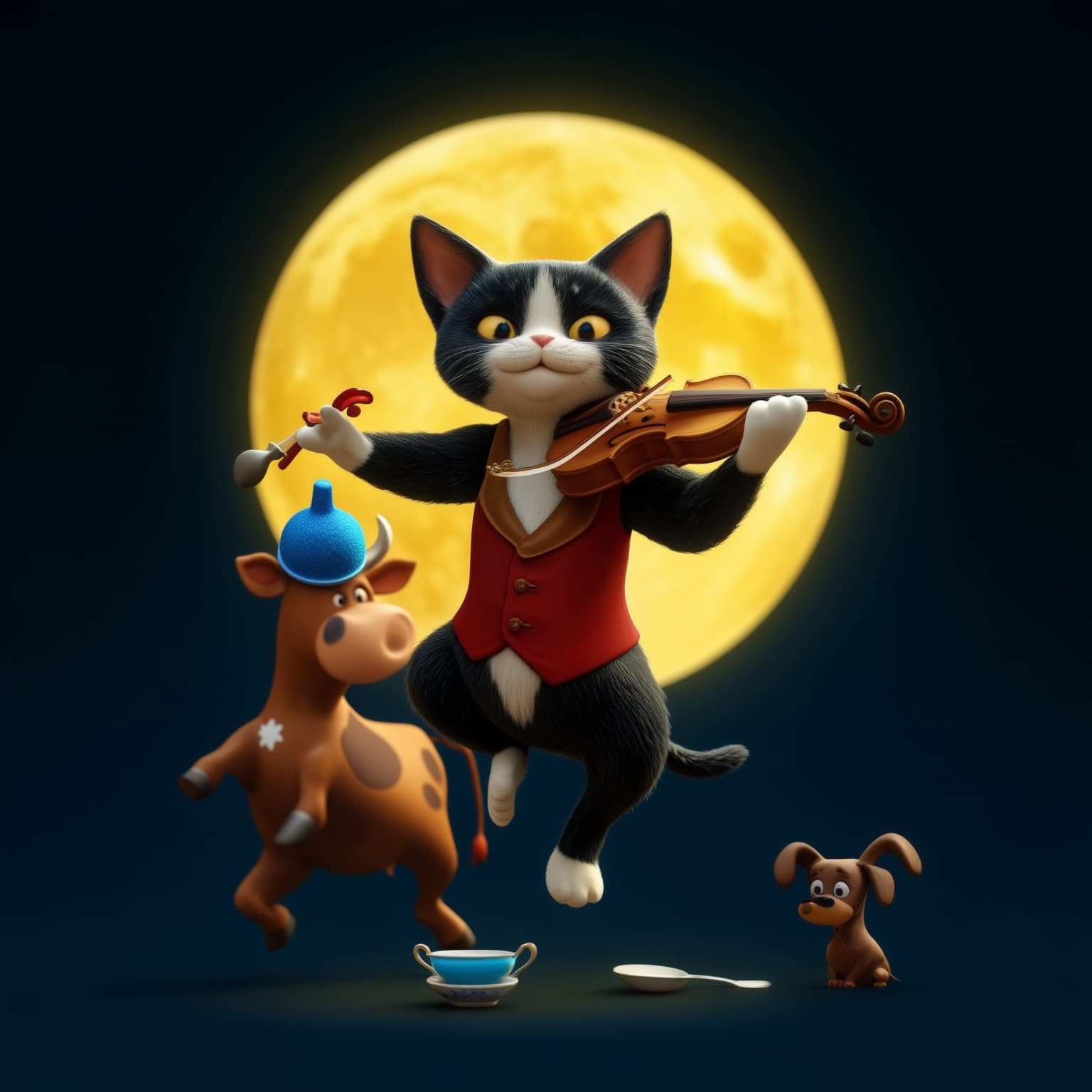 Moonlit Whimsy: The Dance of Hey Diddle Diddle