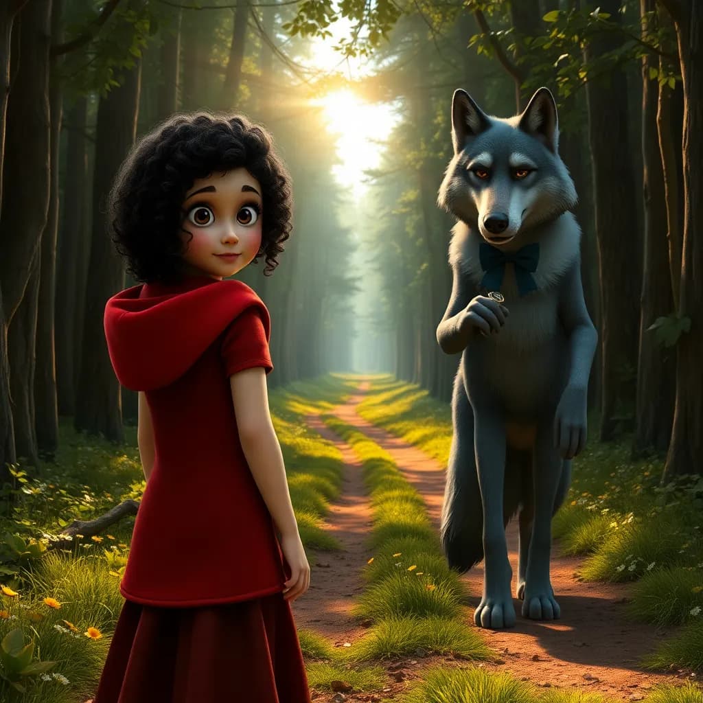 Story illustration for Little Red's Woodland Adventure