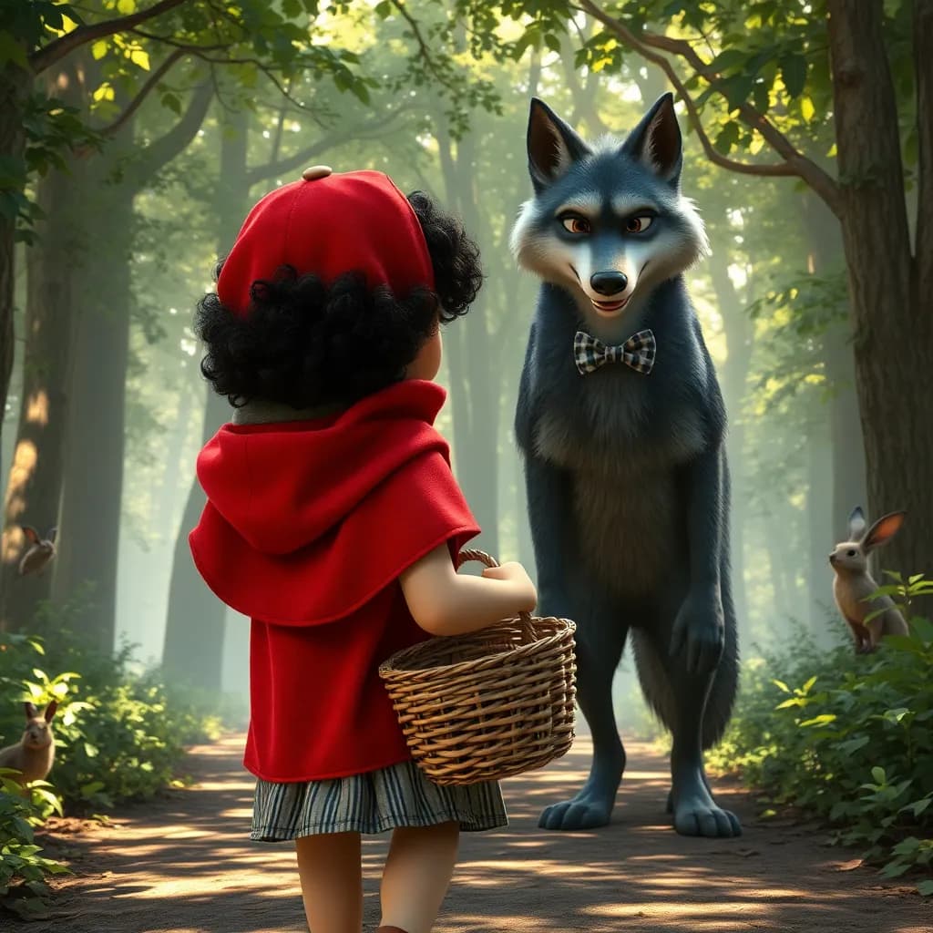 Story illustration for Little Red's Woodland Adventure