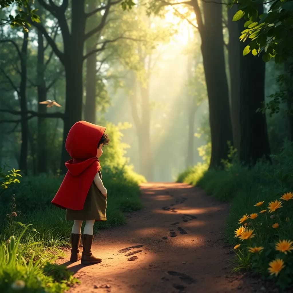 Story illustration for Little Red's Woodland Adventure