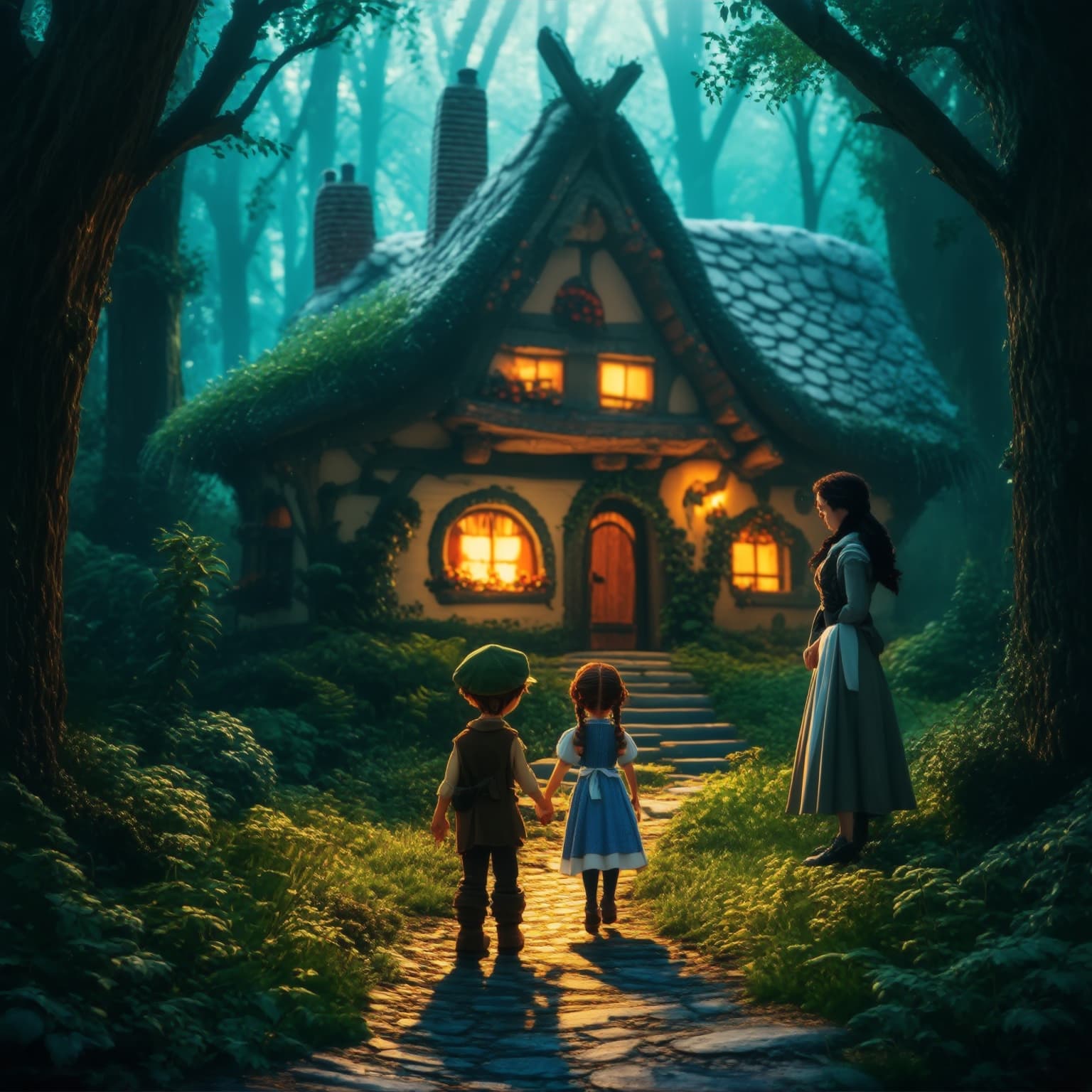 The Enchanted Path: Hansel and Gretel's Clever Escape