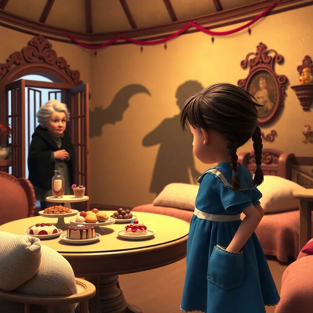 Story illustration for The Enchanted Path: Hansel and Gretel's Clever Escape