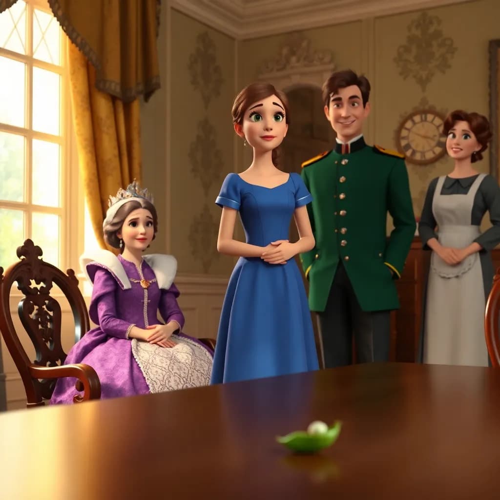 Story illustration for The Royal Test of the Pea