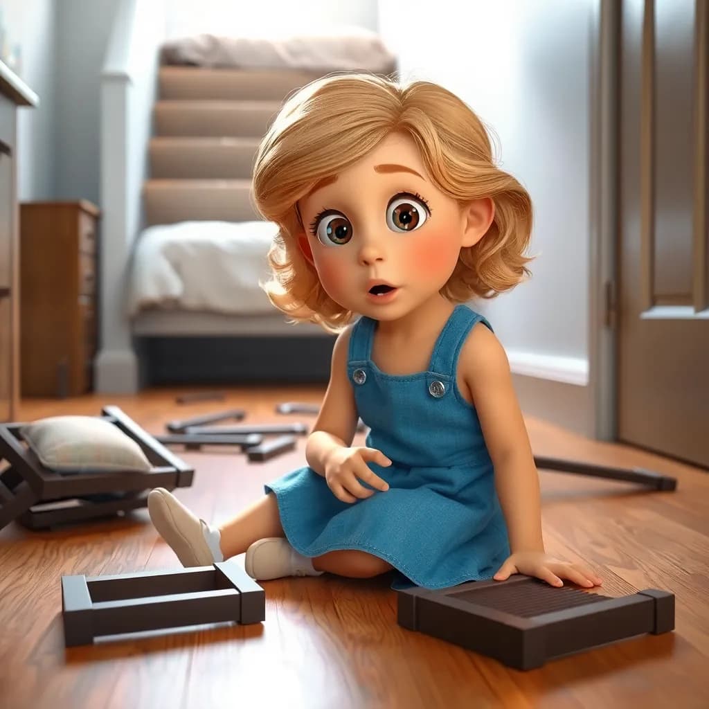 Story illustration for Goldilocks and the Bears' Cottage Adventure