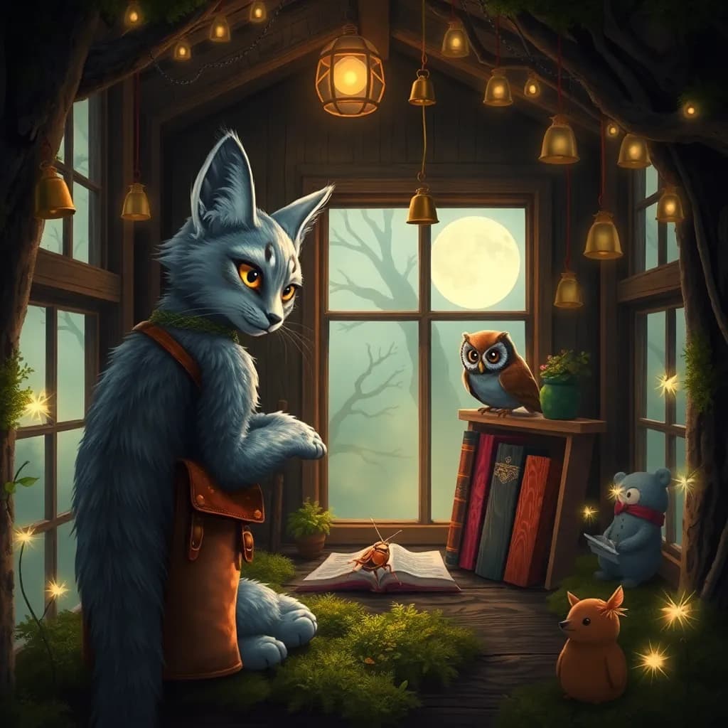 Story illustration for Luna and the Noisy Cricket