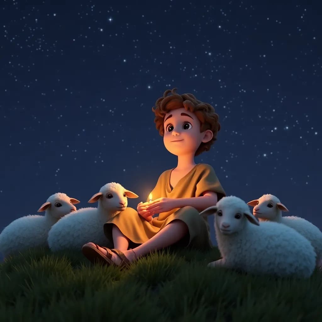 Story illustration for David and the Starry Night Whisper