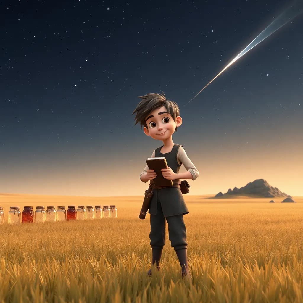 Story illustration for Don Quixote's Celestial Quest: Catching Dreams in Jars