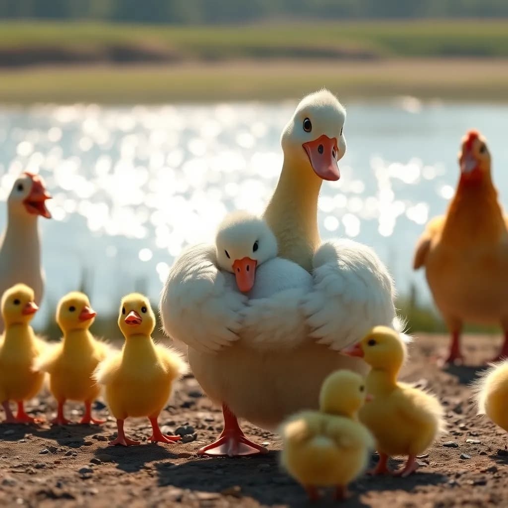 Story illustration for The Graceful Transformation of the Ugly Duckling