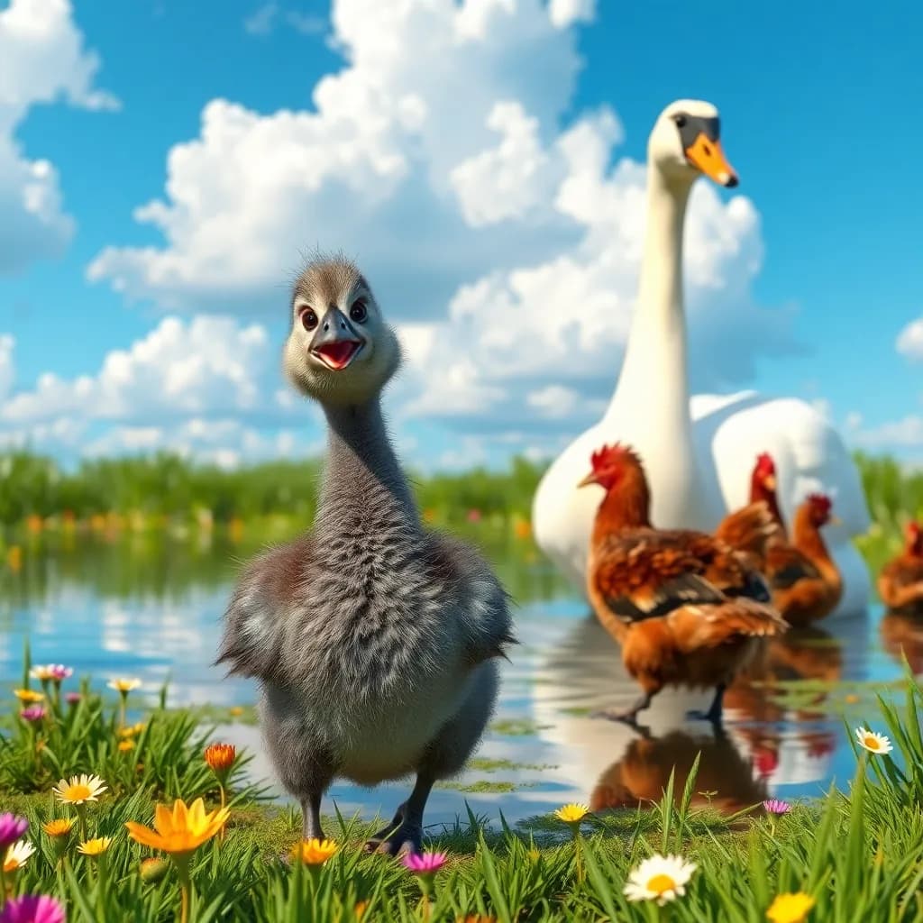 Story illustration for The Graceful Transformation of the Ugly Duckling