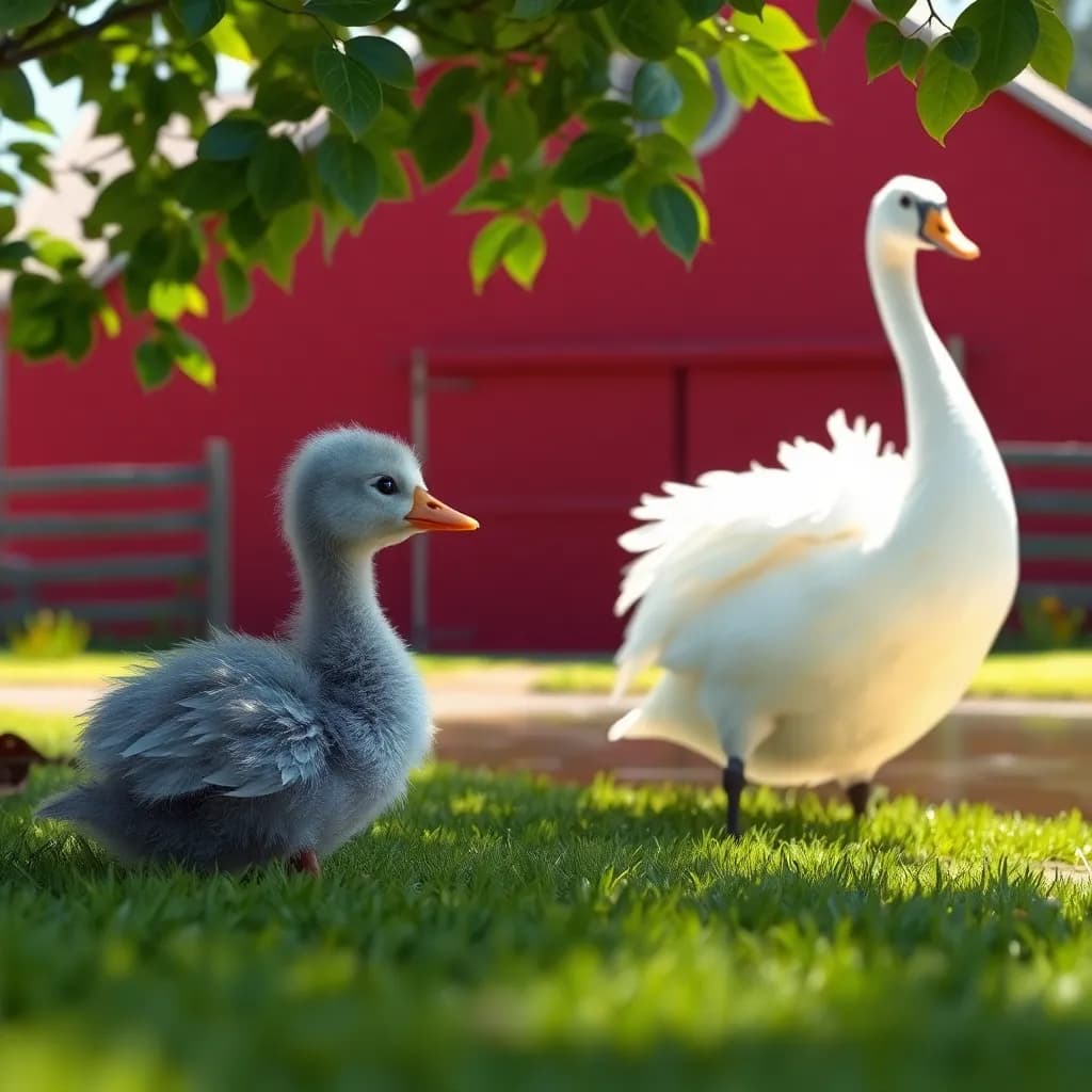 Story illustration for The Graceful Transformation of the Ugly Duckling