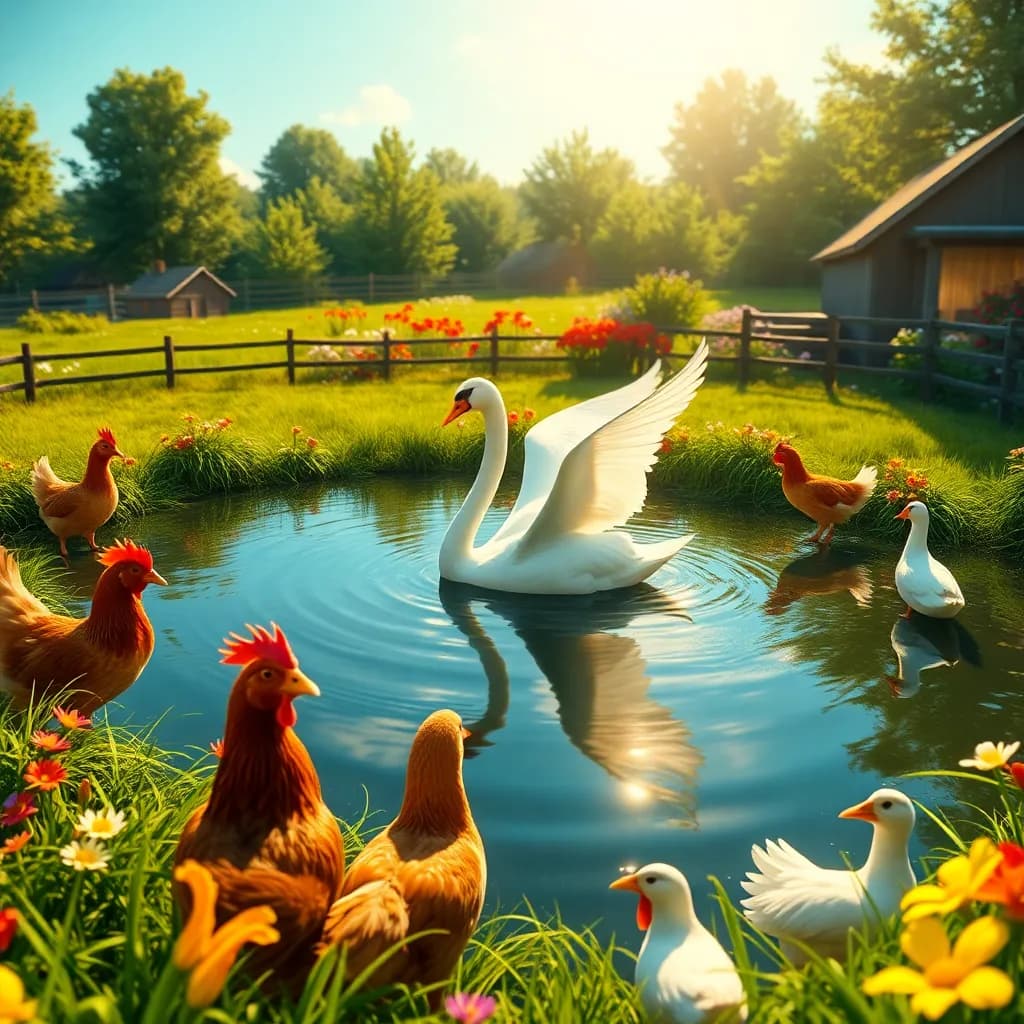 Story illustration for The Graceful Transformation of the Ugly Duckling