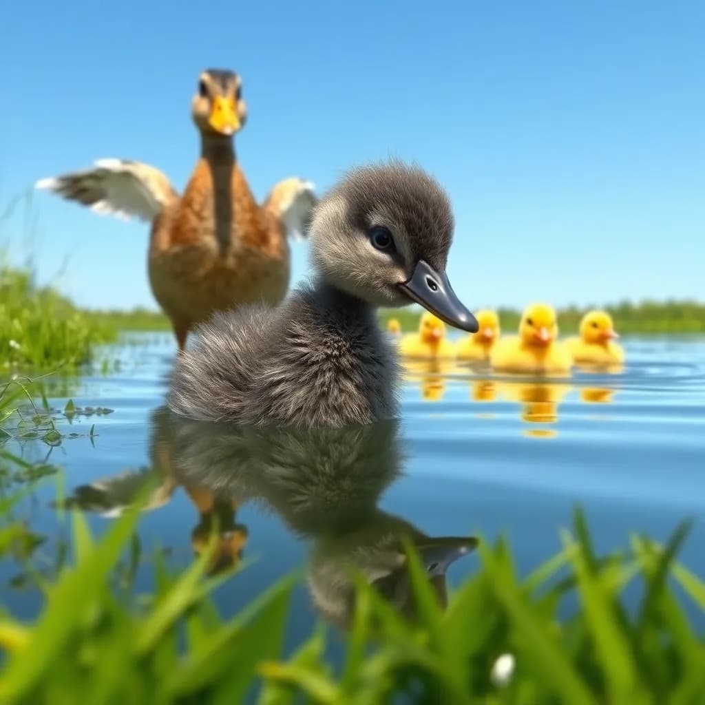 Story illustration for The Graceful Transformation of the Ugly Duckling