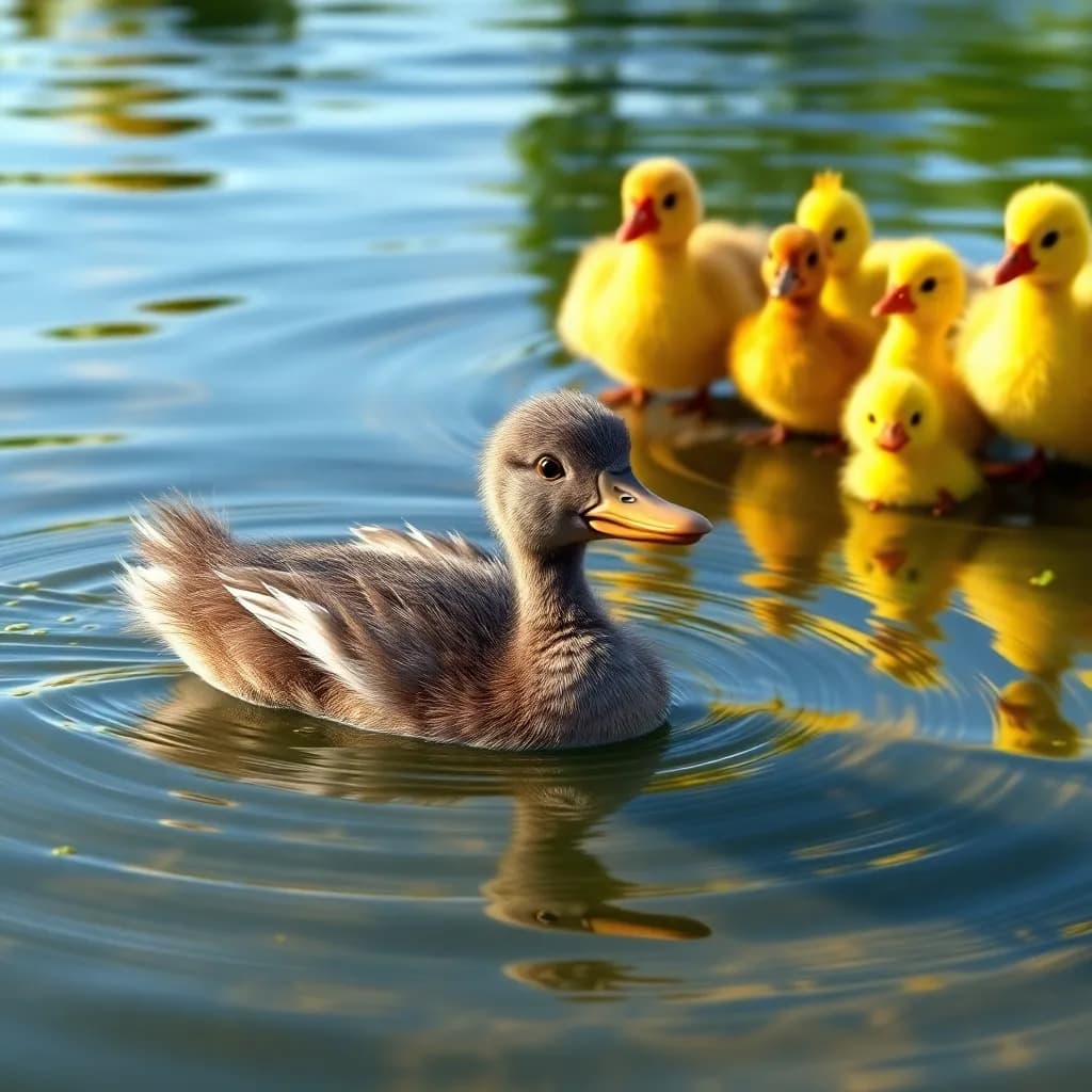 Story illustration for The Graceful Transformation of the Ugly Duckling