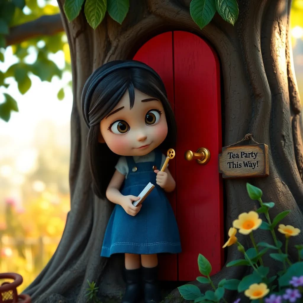 Story illustration for Alice and the Enchanted Tea Party