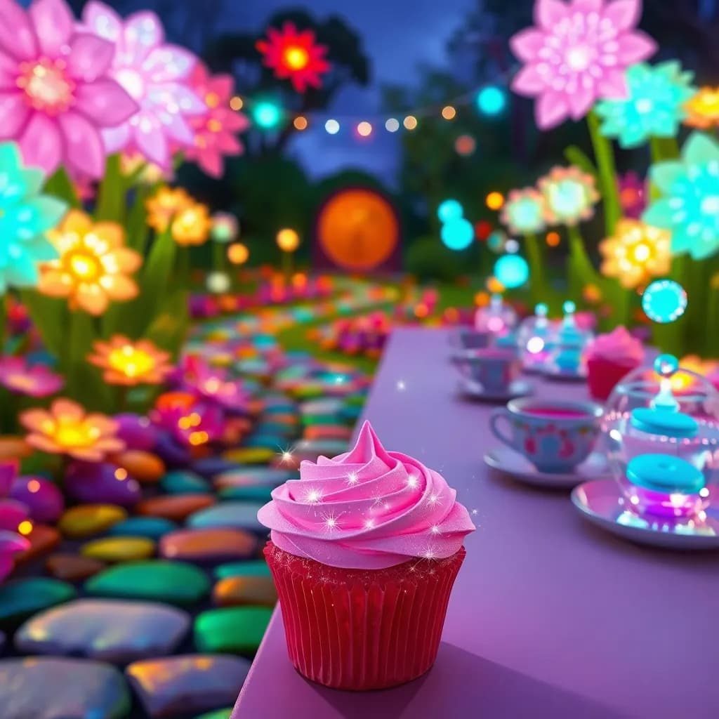 Story illustration for Alice and the Enchanted Tea Party