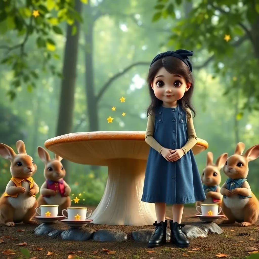 Story illustration for Alice and the Enchanted Tea Party