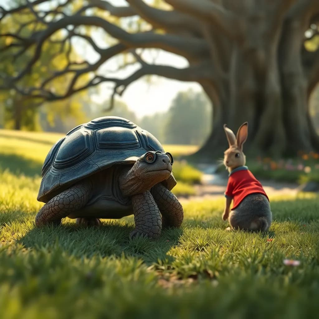 Story illustration for The Race of Patience and Speed