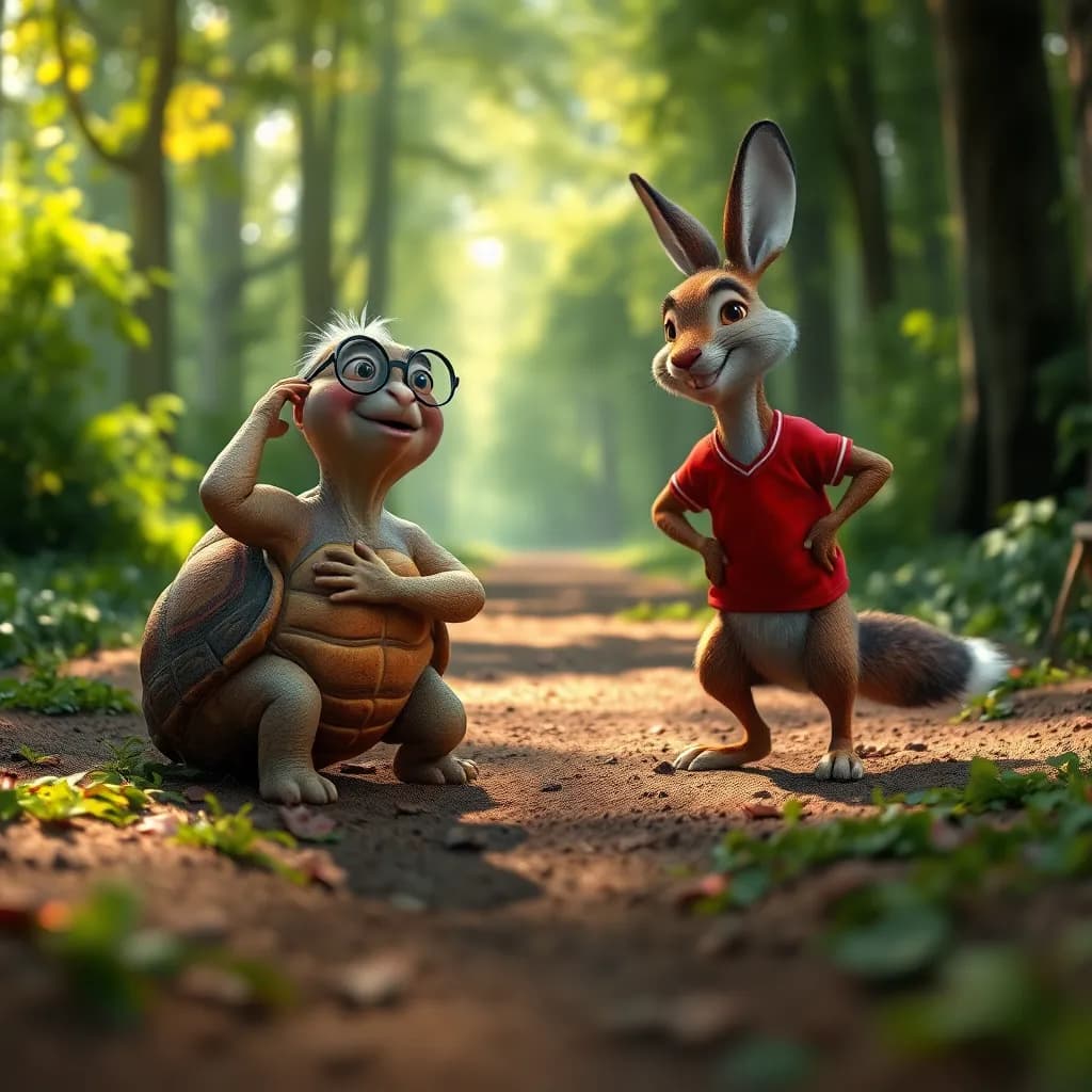 Story illustration for The Race of Patience and Speed