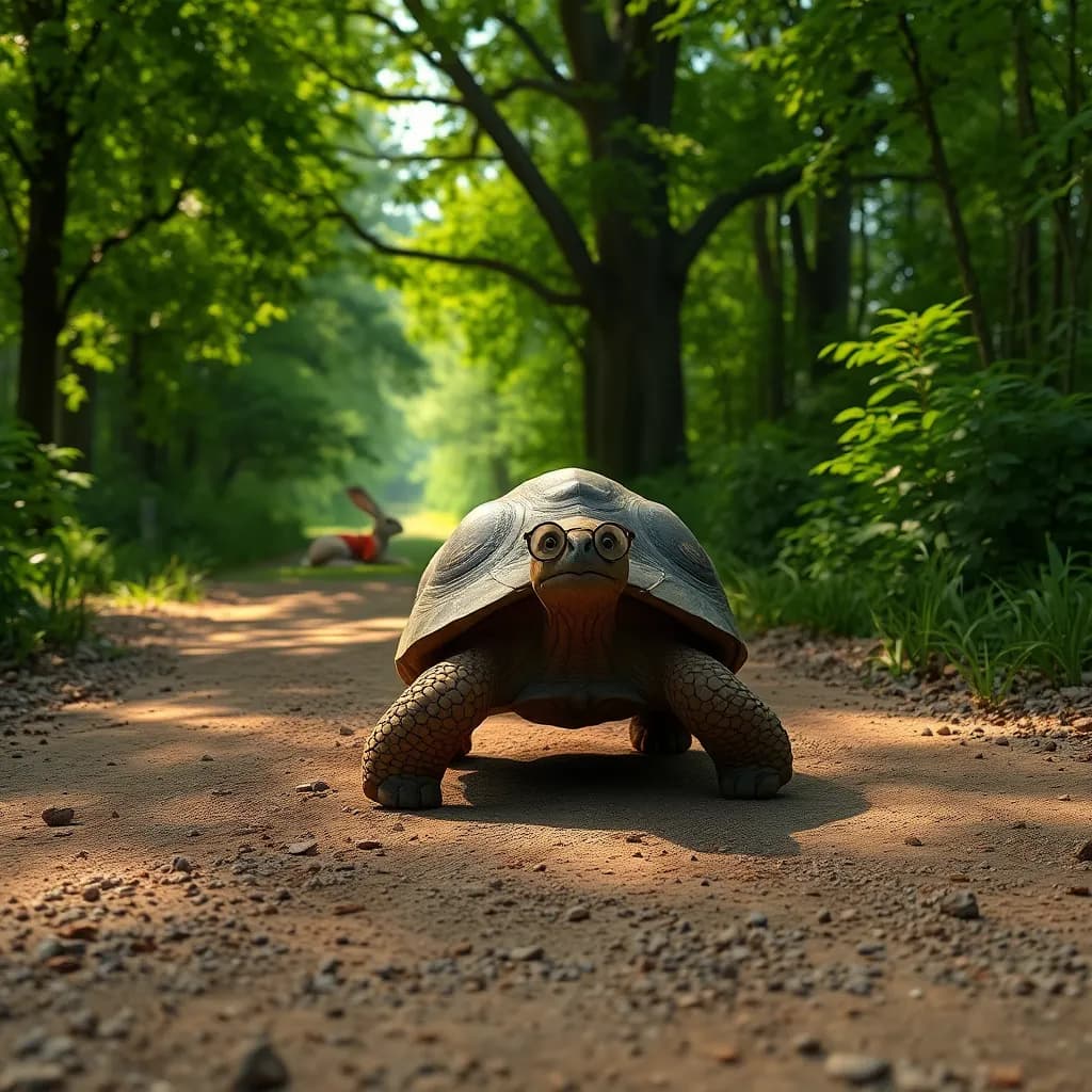 Story illustration for The Race of Patience and Speed