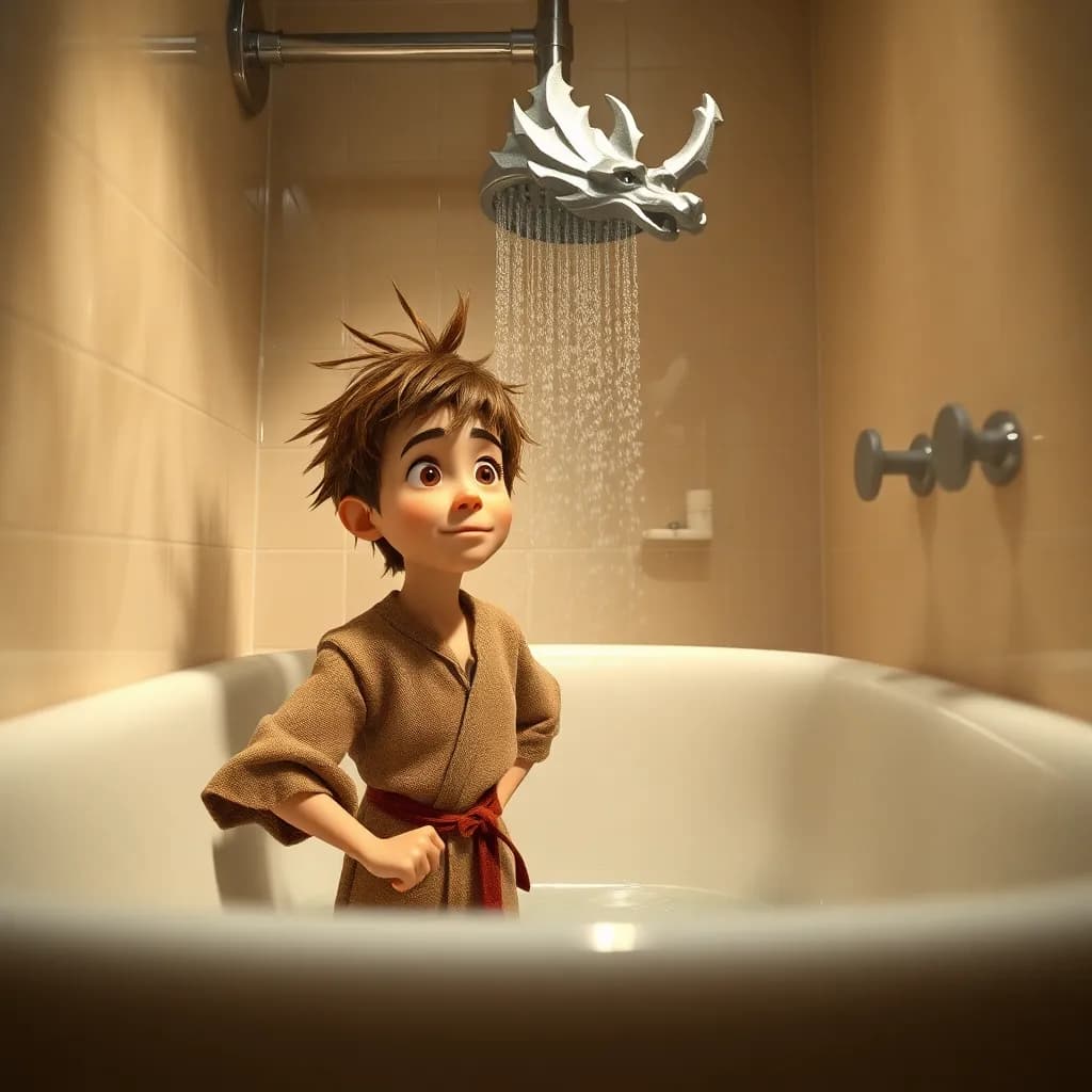 Story illustration for Don Quixote and the Enchanted Household: A Modern Tale