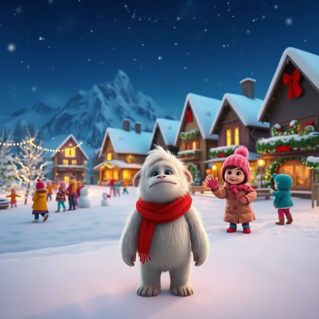 Story illustration for Rumble's First Snowy Christmas